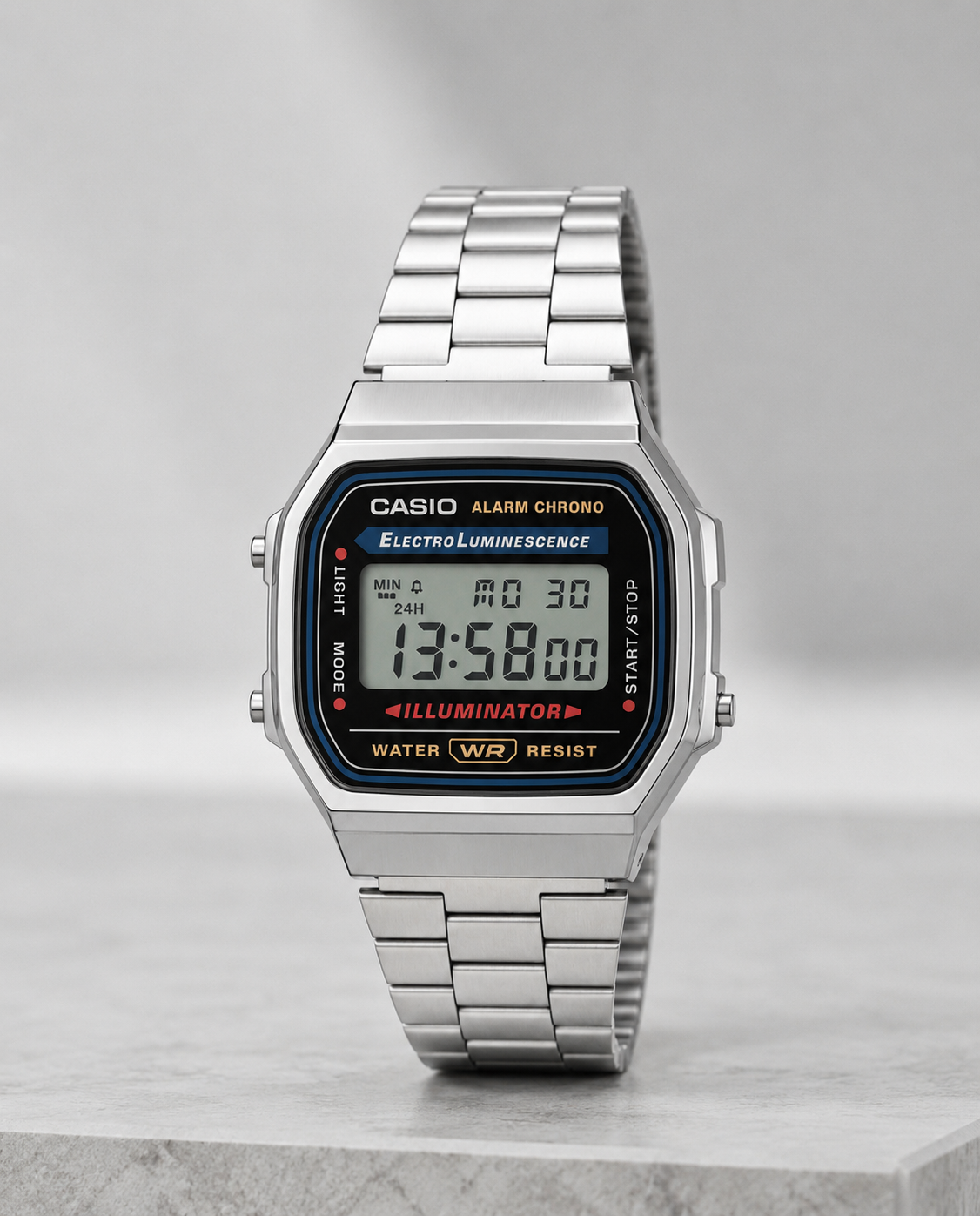 Casio Vintage A168 Unisex Watch Classic Digital Stainless Steel Elegant & Lightweight
