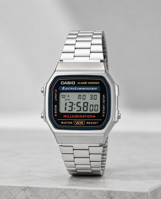 Casio Vintage A168 Unisex Watch Classic Digital Stainless Steel Elegant & Lightweight