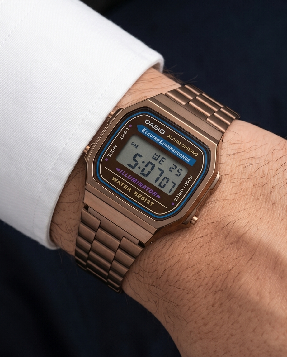 Original Casio Dark Brown Luxury Watch Premium Japanese Quality  Elegant & Stylish Wrist Watch for Men