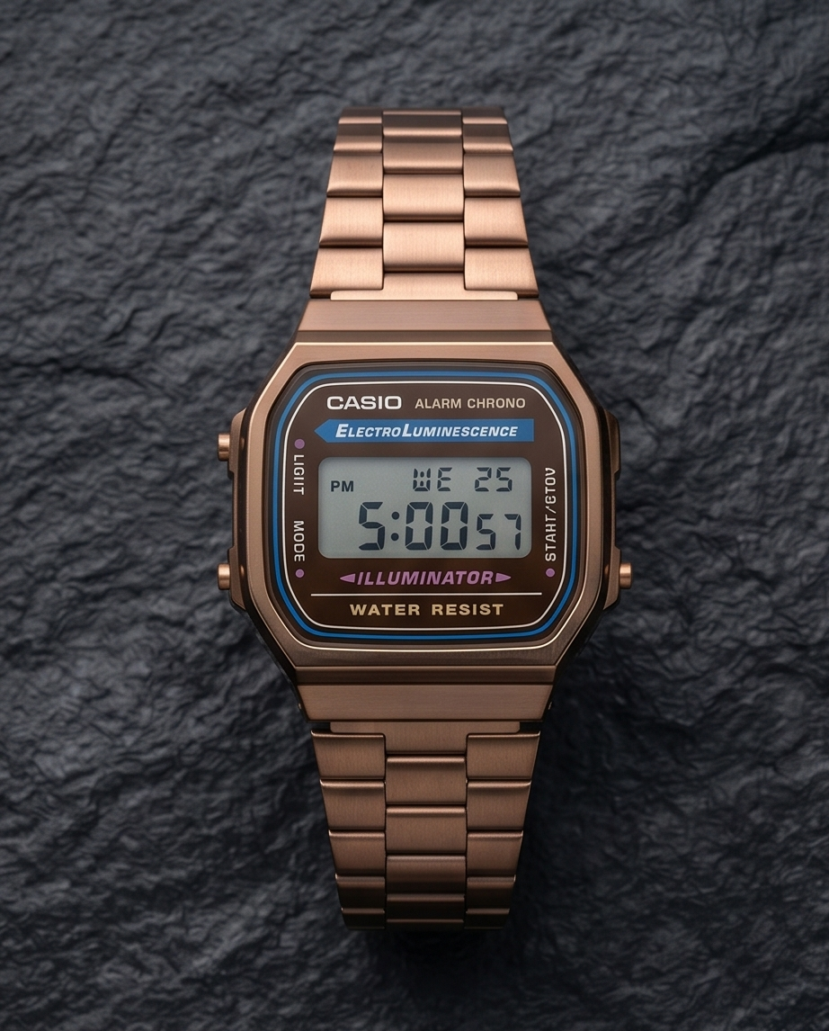 Original Casio Dark Brown Luxury Watch Premium Japanese Quality  Elegant & Stylish Wrist Watch for Men