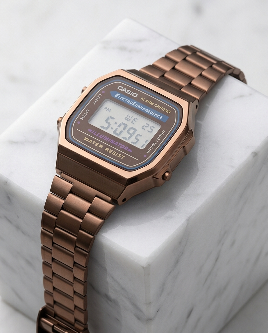 Original Casio Dark Brown Luxury Watch Premium Japanese Quality  Elegant & Stylish Wrist Watch for Men